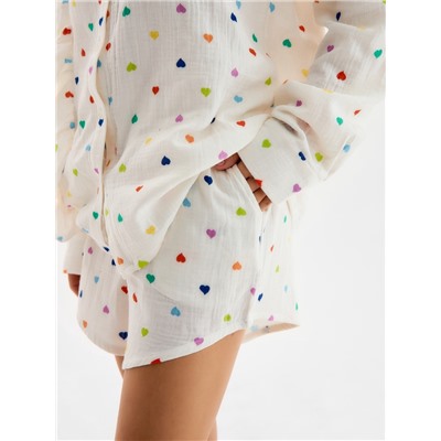 Пижама женская (рубашка, шорты) KAFTAN, размер 40-42