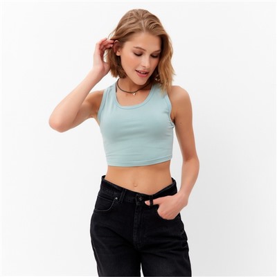 Топ женский MINAKU: Basic line, цвет аквамарин, размер 42