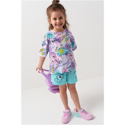 Фуфайка трикотажная для девочек (футболка) PLAYTODAY, 1240264