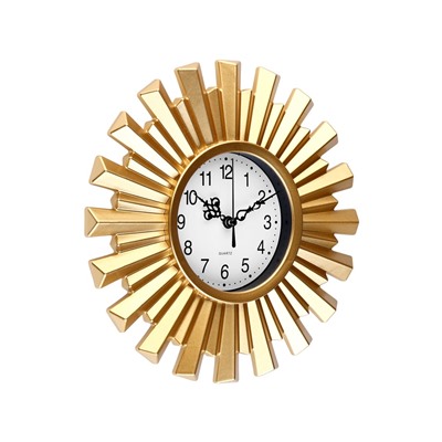 Часы настенные интерьерные, «Амерри», d=25 см, золотистые