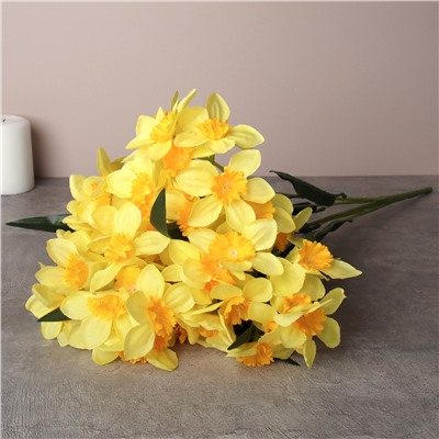 Цветок искусственный Нарцисс букет 49 см / LZQ-5 /уп 2/60/240/