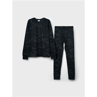 Термокомплект трикот. для мальчиков: фуфайка (футболка) с длин. рук, брюки для эпизод. использования