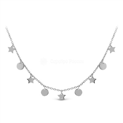 Колье из серебра родированное 925 пробы 440-10-291р