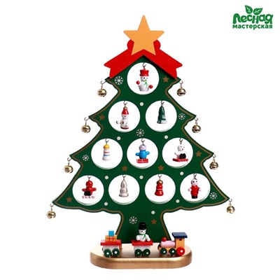 Игрушка с крючками «Новый год! Ёлочка», 13 игрушек, 8 колокольчиков