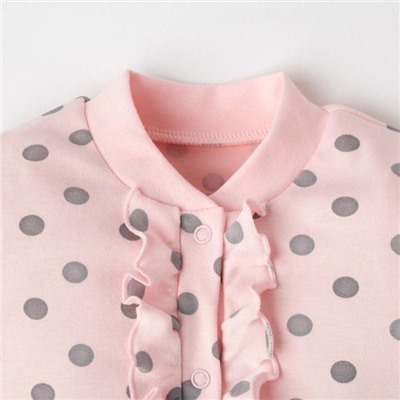 Комбинезон для девочки «Крошка Я. Горошек», розовый, рост 80-86 см