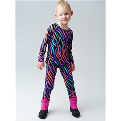 Термокомплект трикот. для девочек: фуфайка (футболка) с длин. рук, брюки