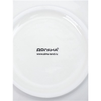 Тарелки глубокие Доляна White Label, набор 4 шт., 950 мл, 20×6.5 см, фарфор, белые