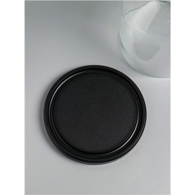 Стеклянный купол - клош на деревянной подставке, 17×25 см, чёрный