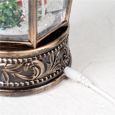 Светильник настольный новогодний 12х11х26 см / NG206-9 /уп 12/ музыкальный