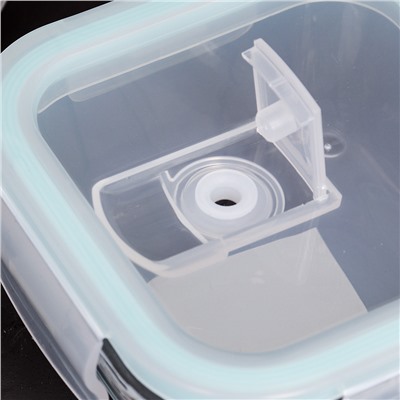 Контейнер квадратный крышка с клапаном 320 мл стекло / BXW-320ZF /уп 48/