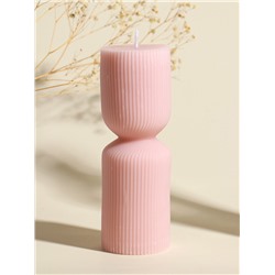 Свеча декоративная «Греция», нежно-персиковая, 6×6×18 см