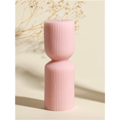 Свеча декоративная «Греция», нежно-персиковая, 6×6×18 см