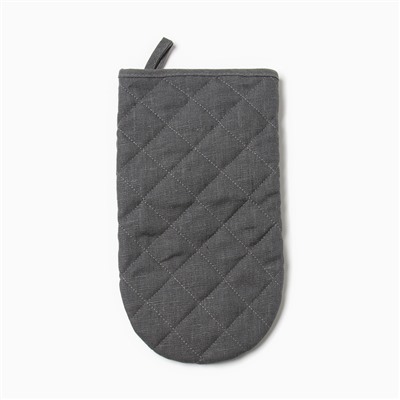 Варежка-прихватка «Этель» ECO grey, 15×28 см, 100% лён, 245 г/м²