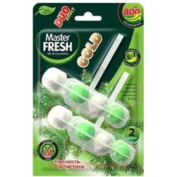 MASTER FRESH Блок подвесной для унитаза 2шт ХВОЯ 5в1 GOLD 2093