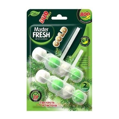 MASTER FRESH Блок подвесной для унитаза 2шт ХВОЯ 5в1 GOLD 2093