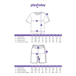 Комплект трикотажный для мальчиков: фуфайка (футболка), шорты PLAYTODAY, 1122539