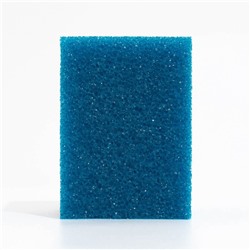 Губка прямоугольная для фильтра № 10, крупнопористая, 10×10×14 см, синяя