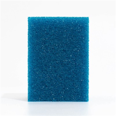 Губка прямоугольная для фильтра № 10, крупнопористая, 10×10×14 см, синяя