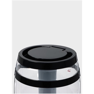 Пивной бочонок «Банный», колба 3 л, ёмкость для льда, подсветка, пластик, чёрный