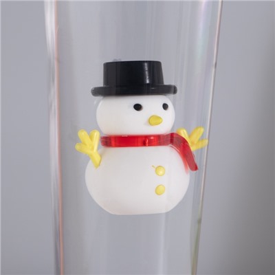 Лава лампа «Снеговик» LED 3хААА, USB серебро 6.5×8×23.7 см