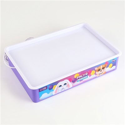 Планшет «Рисование песком», 27×39 см, песок 1 кг, трафарет, набор для творчества