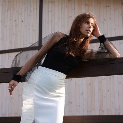 Джемпер боди женский MINAKU: PartyDress чёрный, размер 42