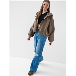 Куртка текстильная с полиуретановым покрытием для девочек (ветровка)