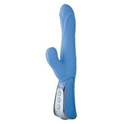 Голубой вибромассажёр VIBE THERAPY EXALTATION - 23 см.