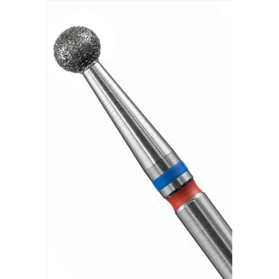 Manita Professional Фреза алмазная шар для аппаратного маникюра 866.104.001.027.031 ФАШ-3,1MC, сине-красные насечки, ø 3,1 мм, 5 шт. KRISTALLER, 1231190