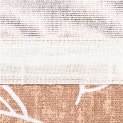 Шторы для кухни «Доляна» Cup of tea 150×180 см- 2 шт., подхваты - 2 шт., 164 г/м², 100% хлопок