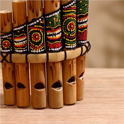 Сувенирный музыкальный инструмент «Флейта Пана», 2×15×9 см, МИКС