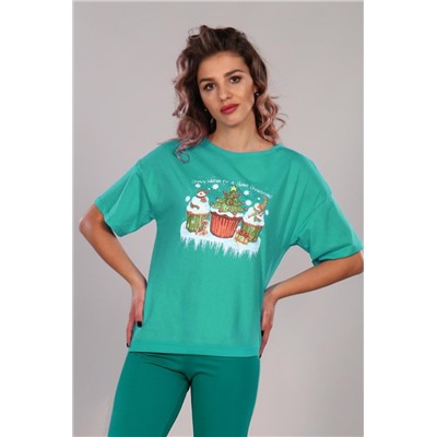 Футболка женская 108 (Зеленый)