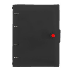 Тетрадь со сменным блоком  80л клетка на 4 кольцах "Favorite Black. No 4" пластик.обложка ТКПФ805642 Эксмо