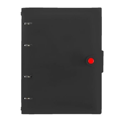 Тетрадь со сменным блоком  80л клетка на 4 кольцах "Favorite Black. No 4" пластик.обложка ТКПФ805642 Эксмо