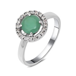 Кольцо, изумруд берилл, Ю-КГ100М55