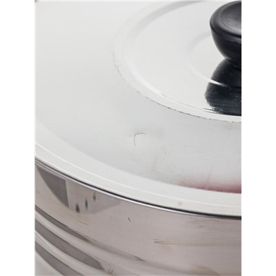 УЦЕНКА Ведро с крышкой 8 л, d=28 см, из нержавеющей стали AISI 201