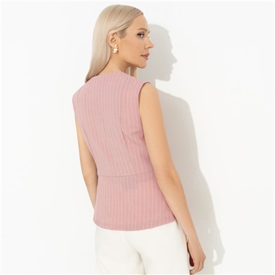 Жилет приталенного силуэта, Стильный лидер (розовая пудра)