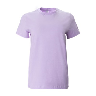 Футболка женская однотонная MINAKU: Basic line, лавандовая, размер 42