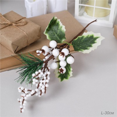 Ветка искусственная 30 см / GP22-545 /уп 60/300/Новый год