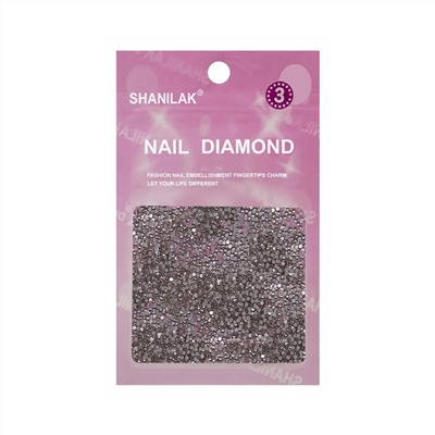 Nail Art Стразы для ногтей №3, серебристый 15830
