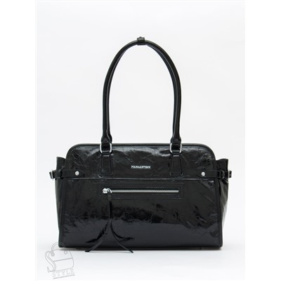 Сумка женская кожаная 8053Q black Polina&Eiterou
