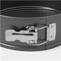 Набор форм для выпечки Доляна «Элин. Круг», 3 предмета: d=18/20/22×6.5 см, съёмное дно, антипригарное покрытие, чёрный