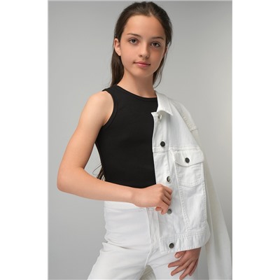 Майка-топ в рубчик для девочки Happyfox