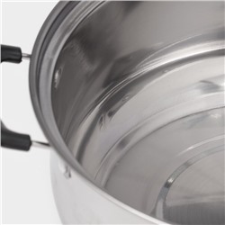 Кастрюля Promo, 3.7 л, 24×9.5 см, стеклянная крышка, нержавеющая сталь