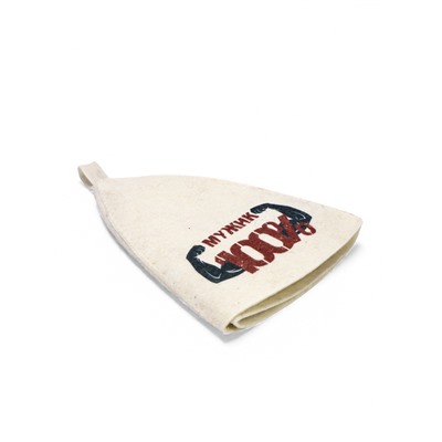 Шапка для бани и сауны «100% мужик. Мышцы», полиэфир, шерсть