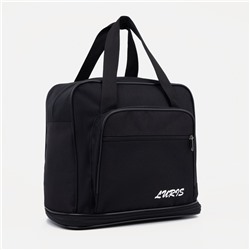 Сумка хозяйственная на молнии, с увеличением, наружный карман, чёрная