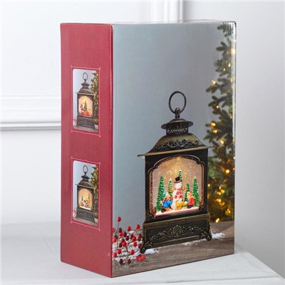 Светодиодная фигура «Дед Мороз с подарками» 18×26×8 см, пластик, батарейки ААх3 (не в комплекте), USB, свечение тёплое белое