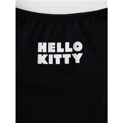 Комплект трикотажный для девочек: фуфайка (футболка), топ, шорты