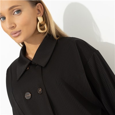 Жакет в полоску, Безупречные манеры (черный)