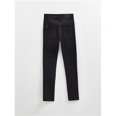 Skinny CONTE CON-671 Черные джинсы skinny с эффектом потертости и необработанным краем